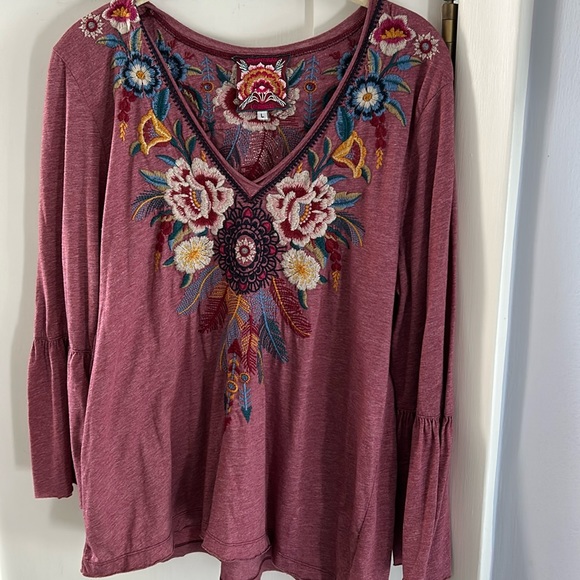 Johnny Was Tops - Johnny Was long sleeve top in a beautiful rose-purple color. Perfect condition